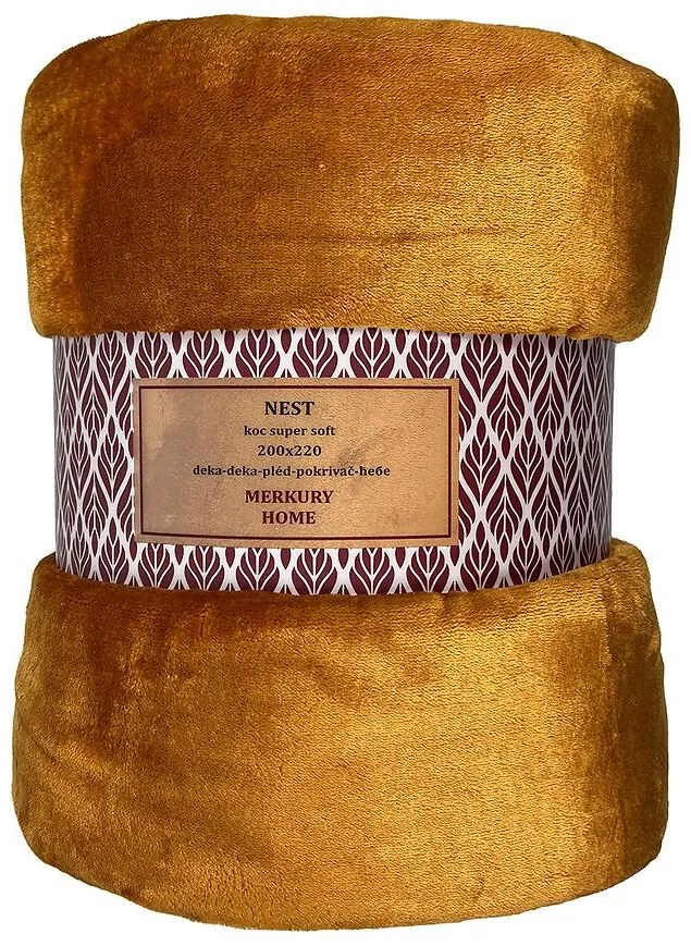 Deka Nest Super Soft horčicová 200x220 Merkury Home