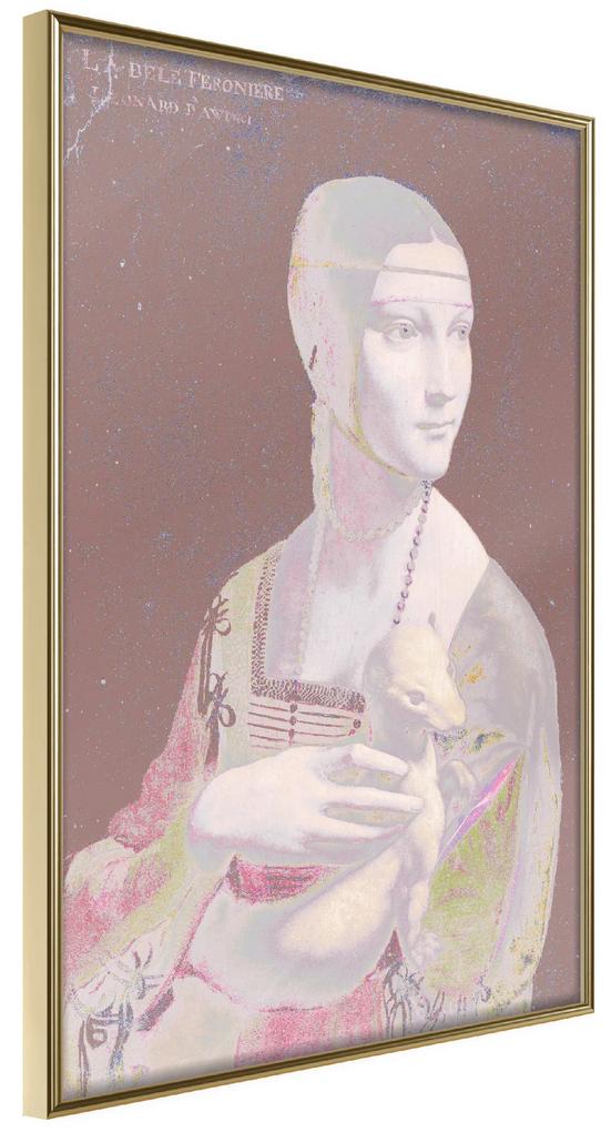 Artgeist Plagát - Pastel Lady [Poster] Veľkosť: 40x60, Verzia: Zlatý rám s passe-partout
