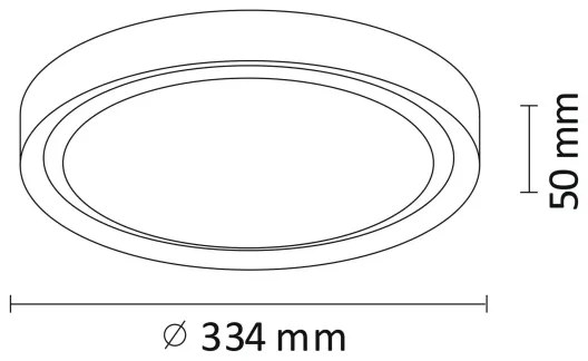 LED Stropné svietidlo PERSE LED/15W/230V čierna