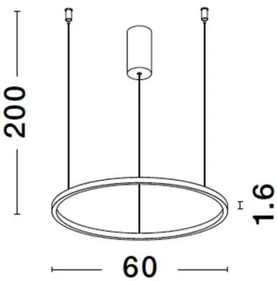 LED luster Tarquin 60 čierne