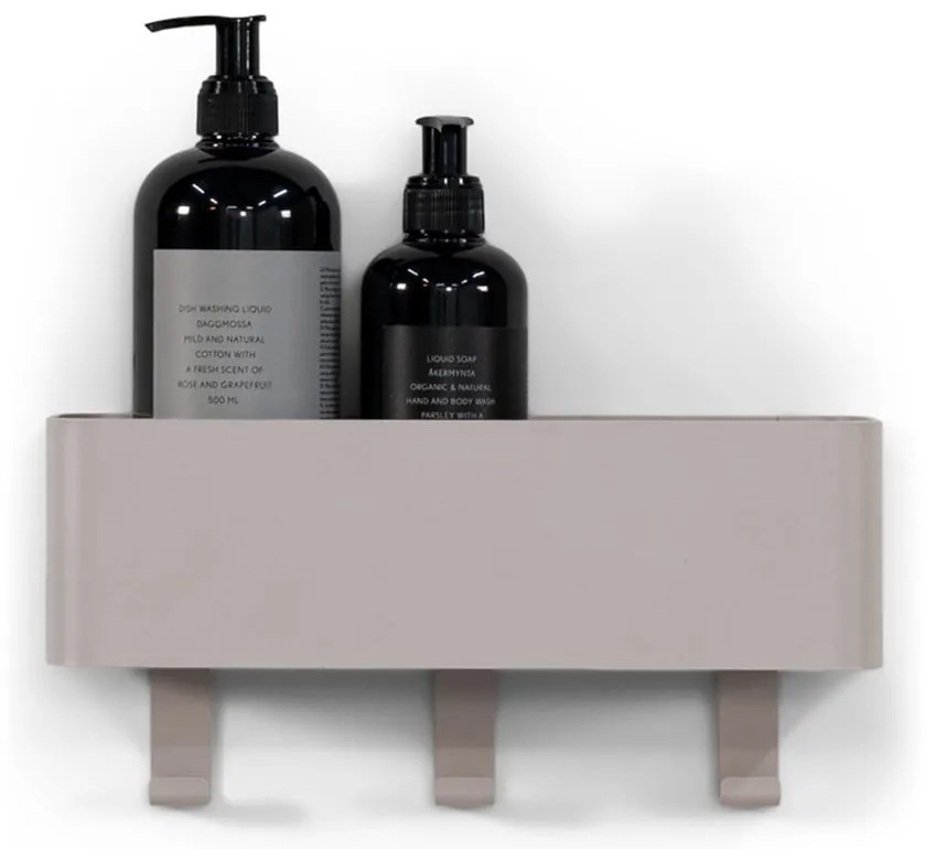 Svetlosivá nástenná oceľová kúpeľňová polička Multi – Spinder Design