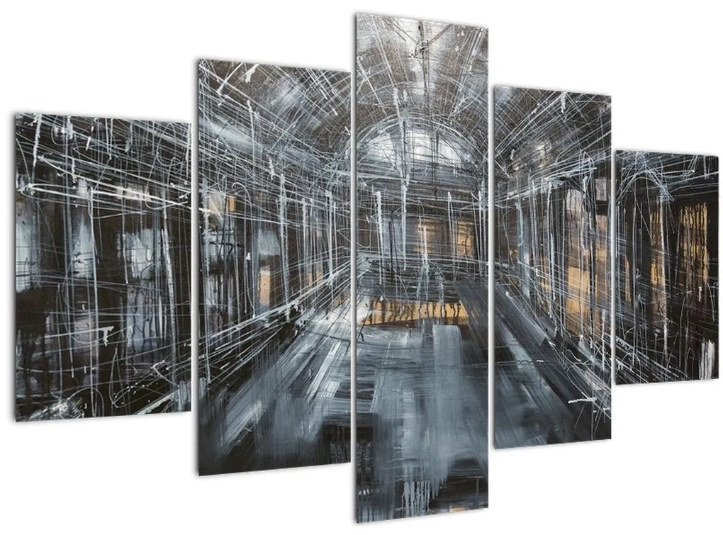 Obraz interiéru starej budovy (150x105 cm)