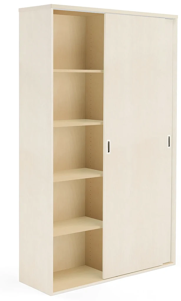 Kancelárska skriňa s posuvnými dverami MODULUS XL, 2000x1200 mm, breza