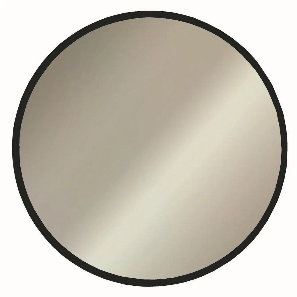 Okrúhle nástenné zrkadlo Ayna 60 cm čierne