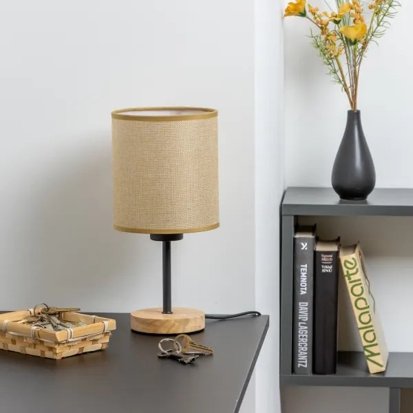 Brilagi - Stolná lampa NUBILA WOOD 1xE27/25W/230V dub/svetlohnedá