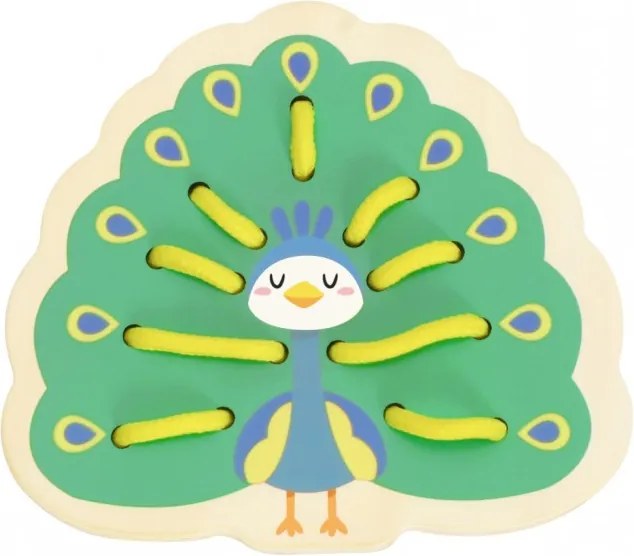 Navliekanie drevených zvieratiek na šnúrky – 10 ks