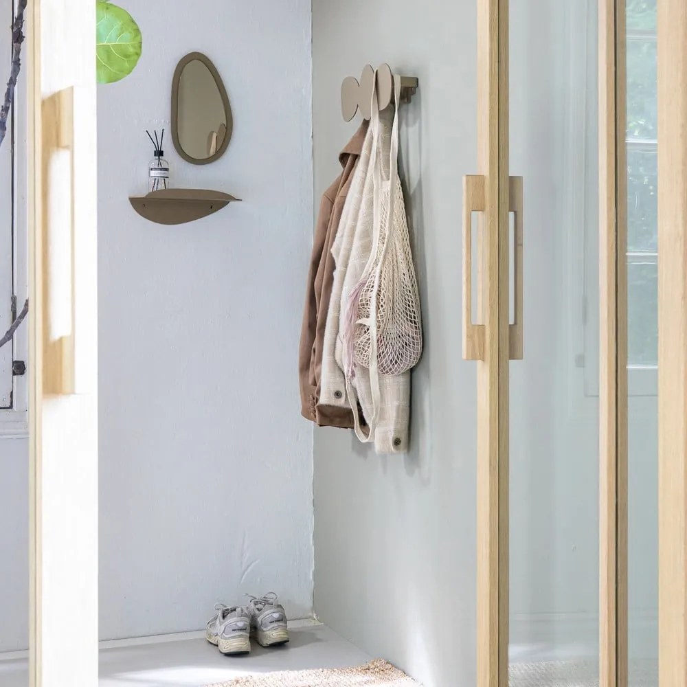 Béžový kovový nástenný vešiak 35 cm Tumulo – Spinder Design