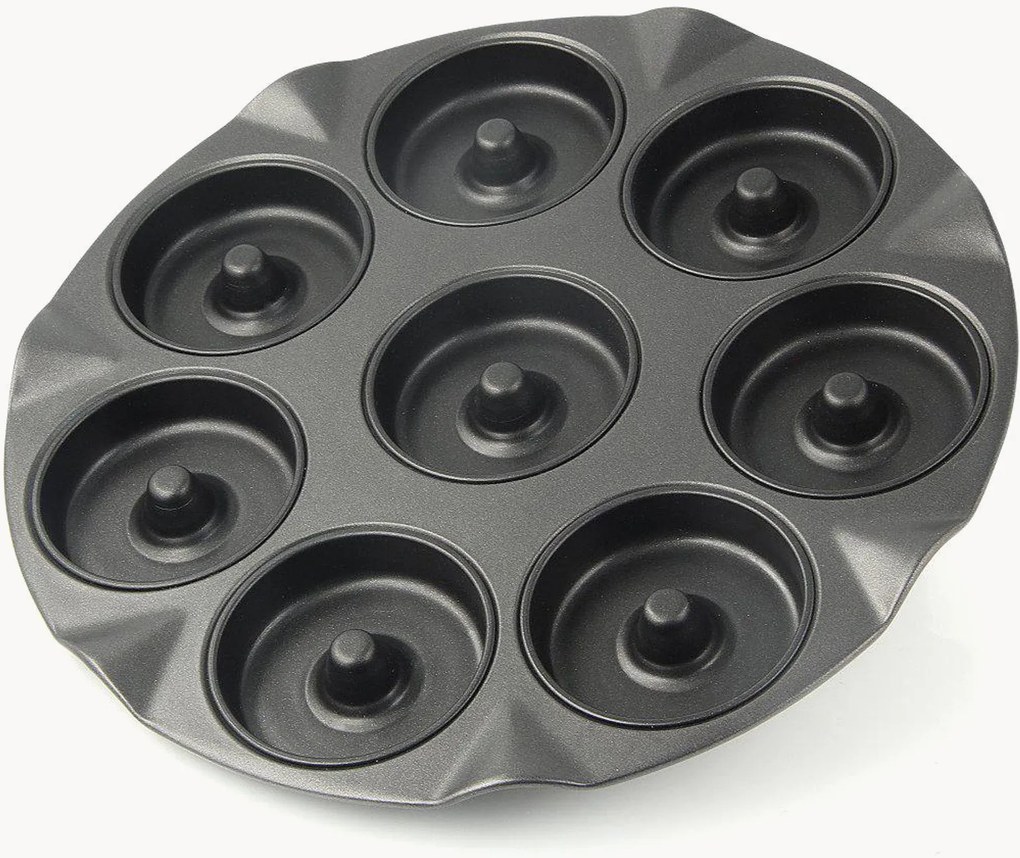 Podnos na 8 jablkových šišiek Black Metallic