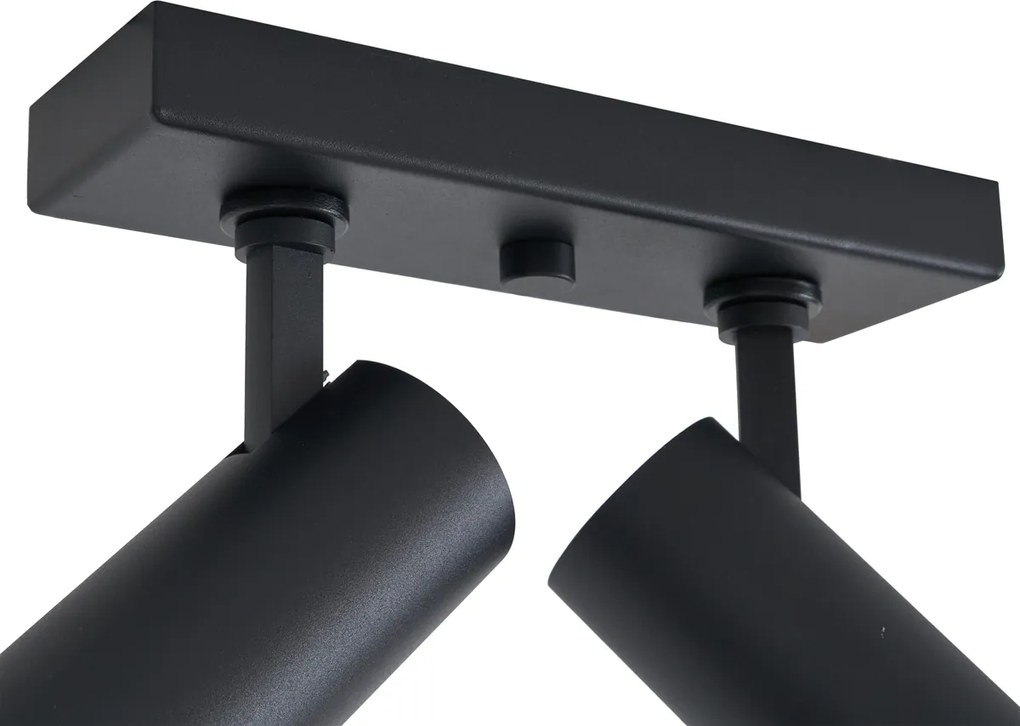 Moderné stropné svietidlo čierne vrátane LED stmievateľné 2-svetlá - Tate