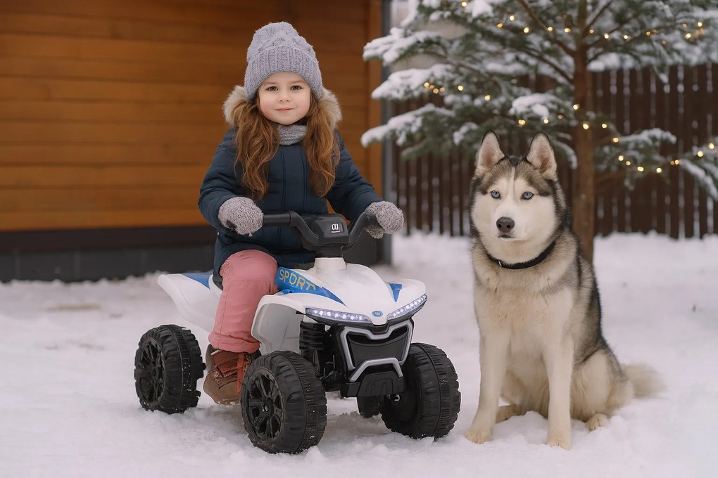 Elektrické autíčko QUAD Kids E-ATV biele