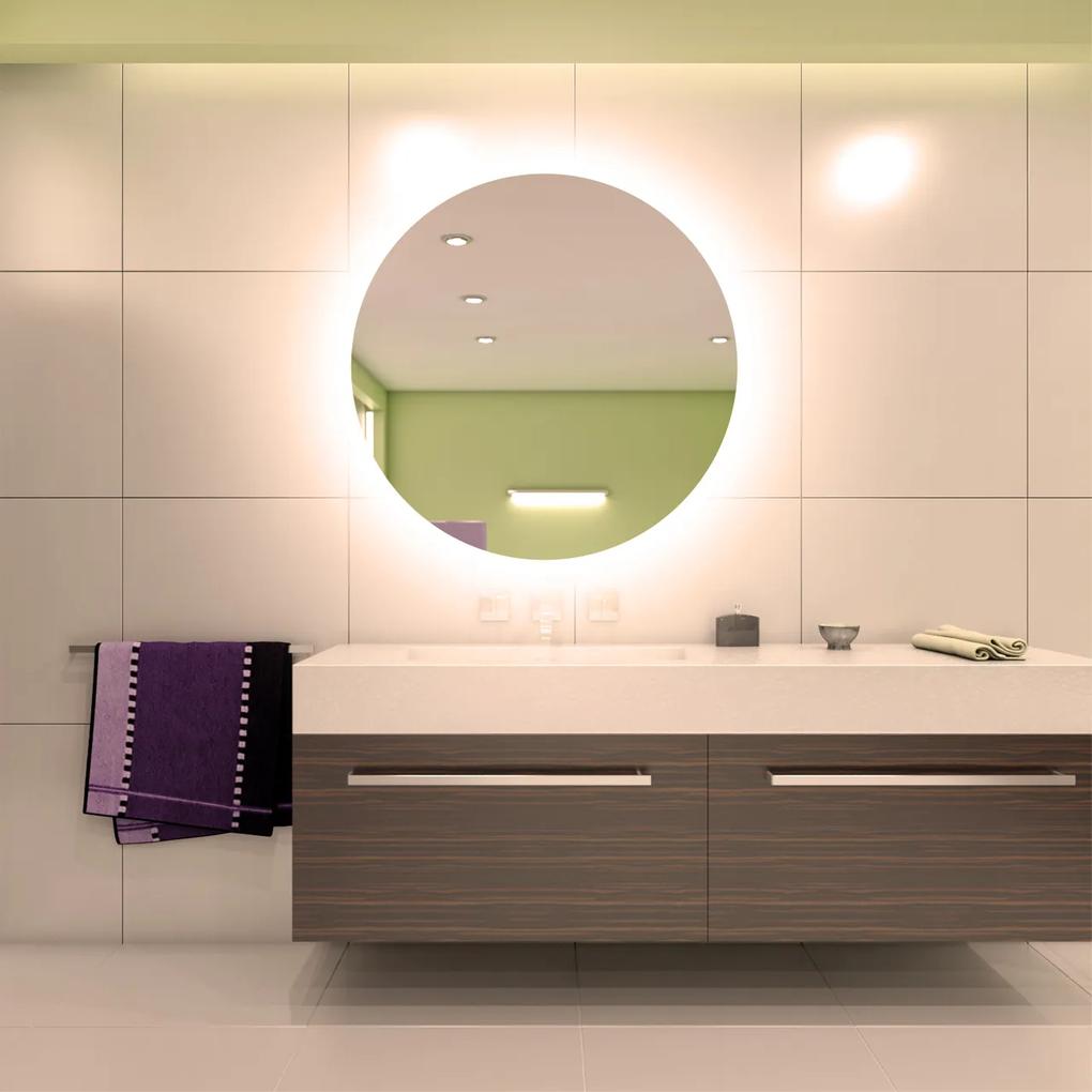 LED zrkadlo okrúhle Classico ⌀60cm teplá biela - wifi aplikácia