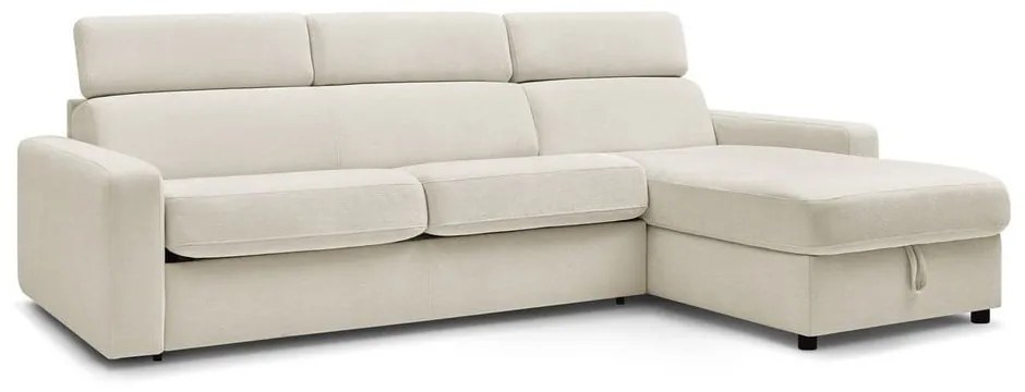 Krémová rozkladacia rohová pohovka (variabilná) Monaco – Bobochic Paris