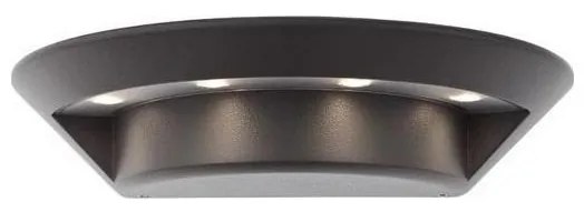 Redo 9407 - LED Vonkajšie nástenné svietidlo PLATE 4xLED/3W/230V 4100K IP54 antrac