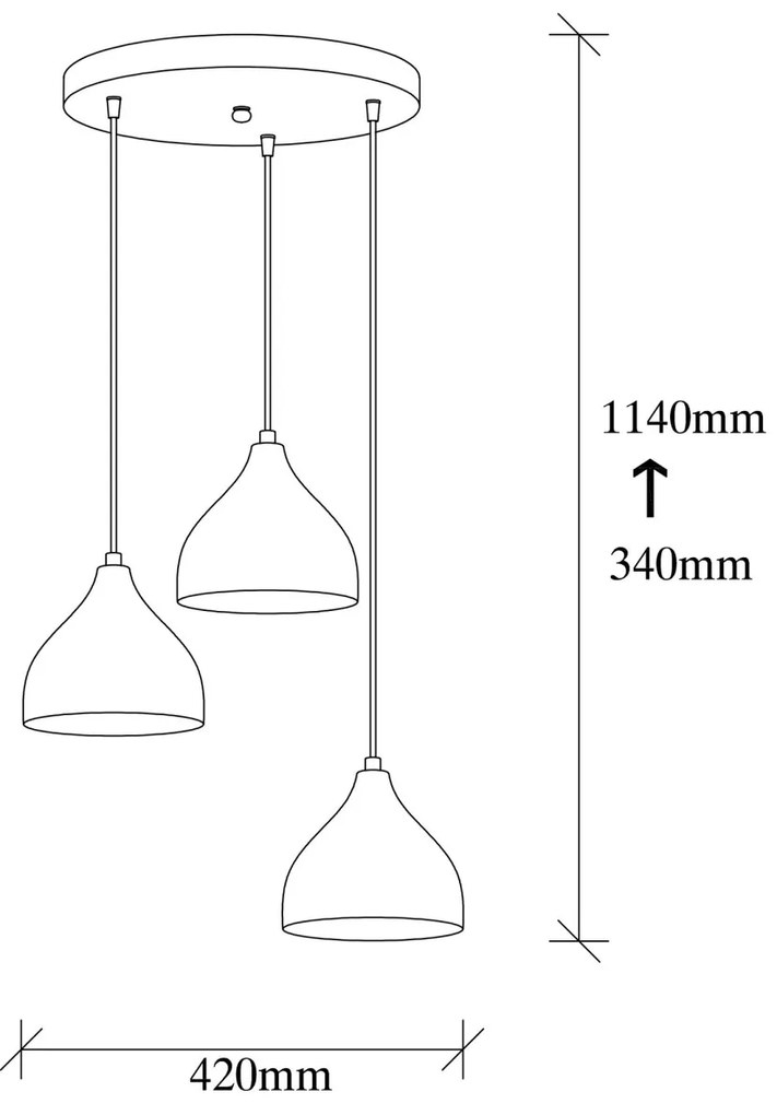 Stropné svietidlo Tattoo čierne