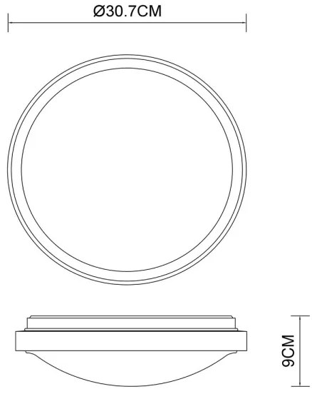 Globo 41764-12 - LED Stropné svietidlo BRUNO LED/12W/230V 307 mm 3000/4500/6000K