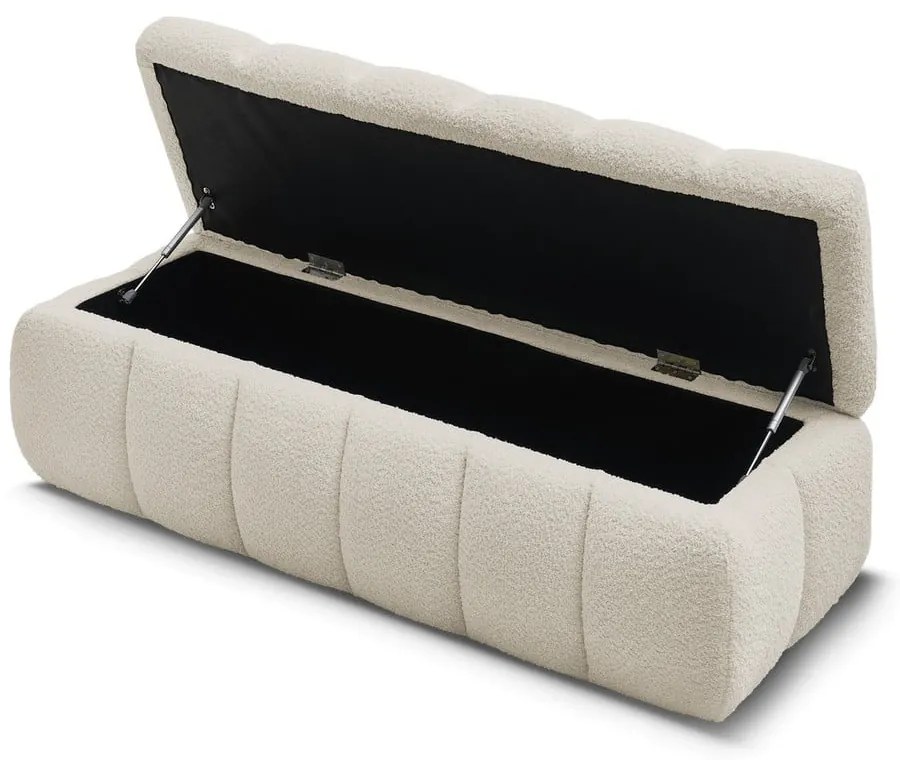 Béžová lavica z textílie buklé Mont Blanc – Bobochic Paris