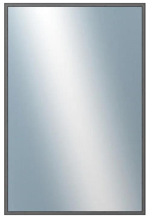 DANTIK - Zrkadlo v rámu, rozmer s rámom 40x60 cm z lišty Hliník grafit drásaná (7269224)