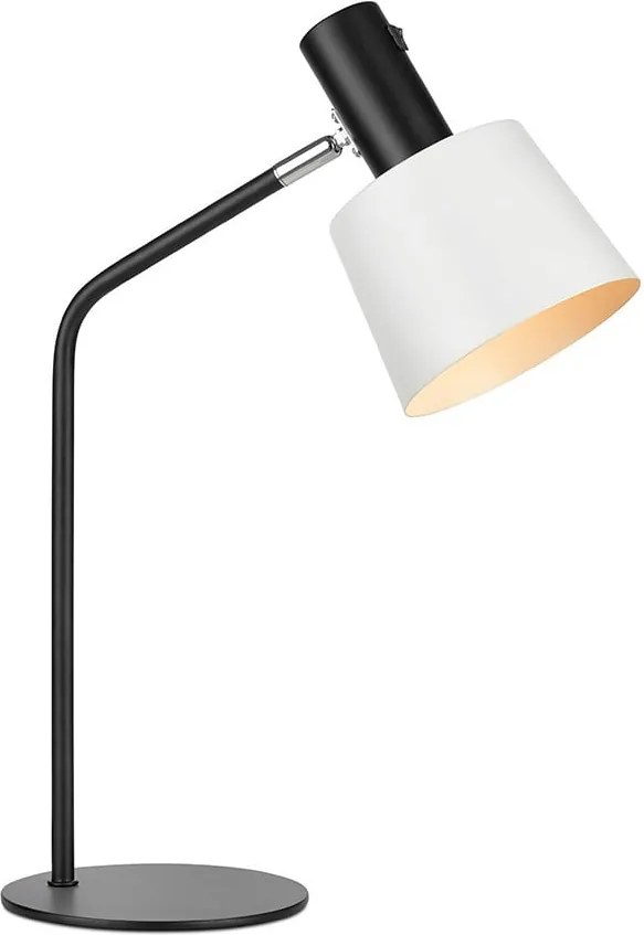 Čierno-biela stolová lampa Markslöjd Bodega