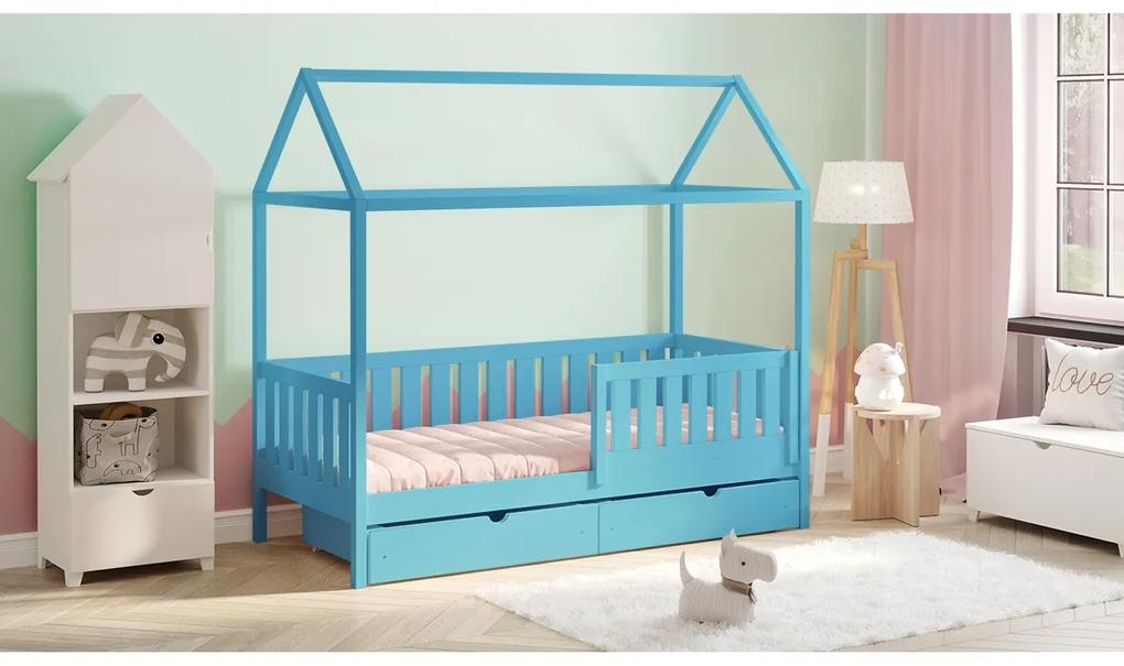 Detská posteľ domček Nemos II Certifikát Modrý 80 x 180 cm