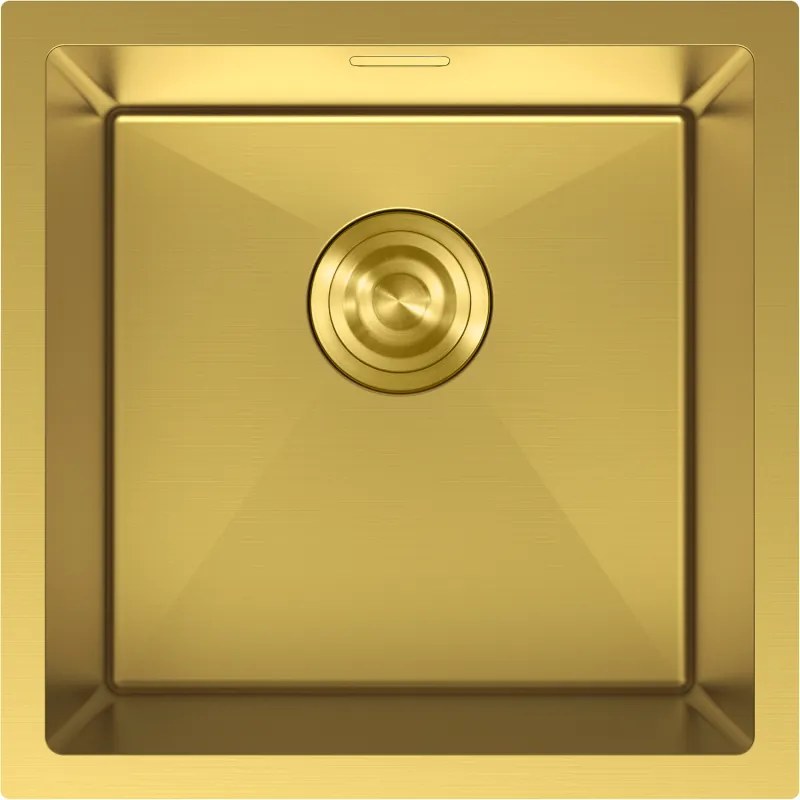 Mexen Trixo, 1-komorový nerezový drez 440 x 440 mm, brúsená zlatá, 6413441000-55