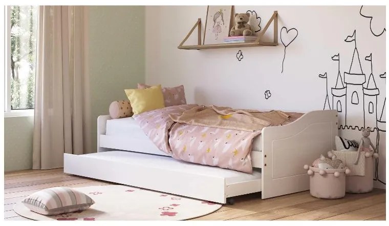 Inter Link Výsuvná detská posteľ Leonie (biela, 90 x 190 cm)  (100394248)