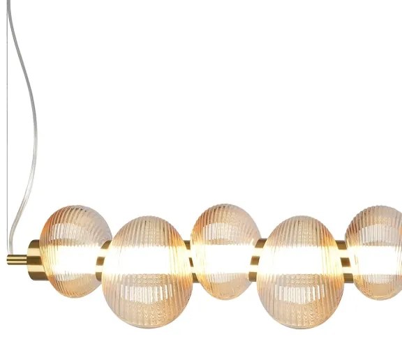 LED luster na lanku BOLLA LED/32W/230V zlatá/zadymená béžová