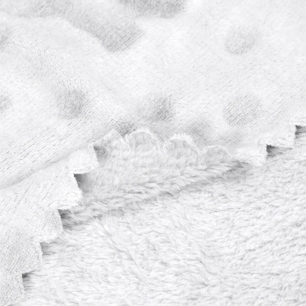 Goldea kvalitná detská deka z mikrovlákna - siví sloníci s bodkami 100 x 150 cm