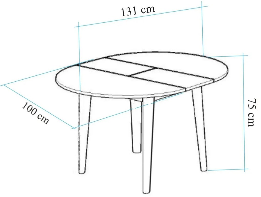 Jedálenský stôl Oliver Oak Black