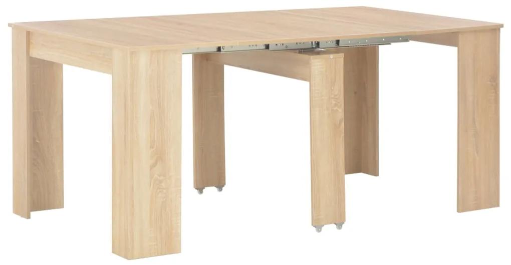 Rozťahovací jedálenský stôl farba dubu sonoma 170x90x75 cm