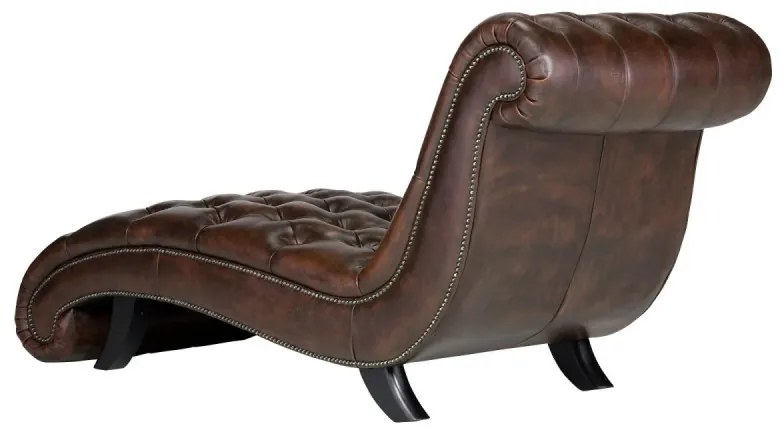 furniture-nabytek.cz - Masívna pohovka Chesterfield Bedford, pravá koža, hnedá