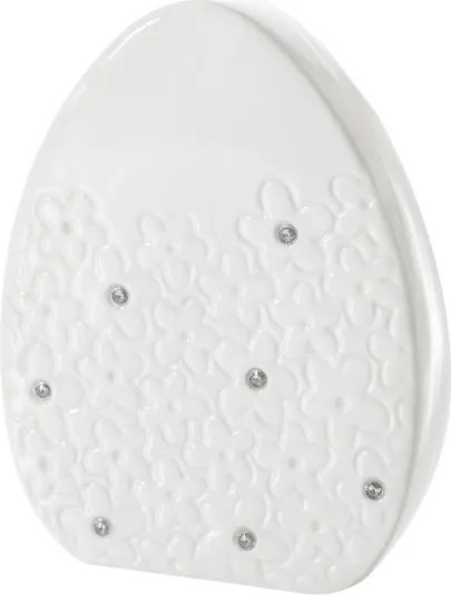 Veľkonočná dekorácia EGG 4 biela / strieborná (2 ks)
