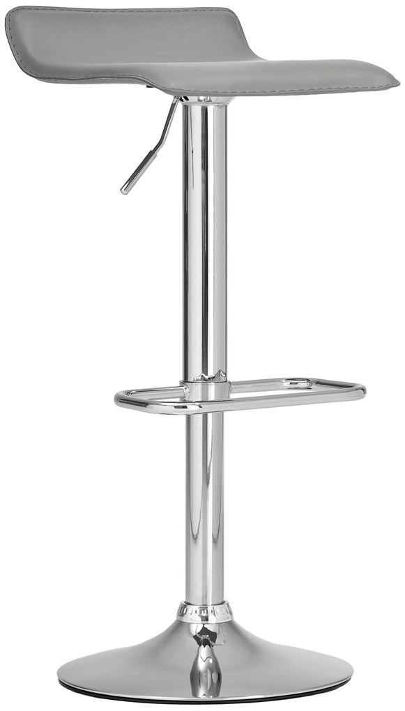 Barová stolička Dyn - podnož chróm - Sivá