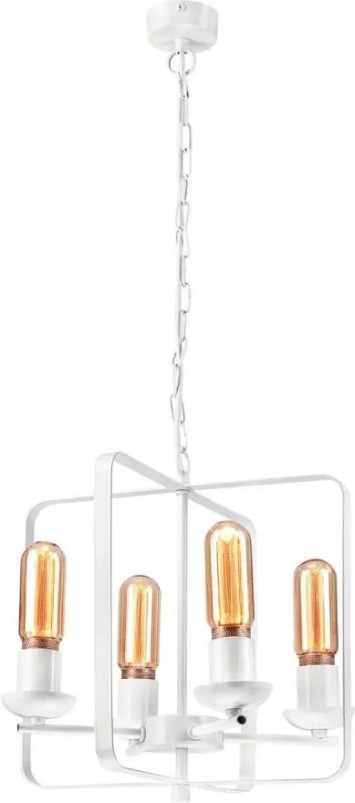 Luster na reťazi CEDRIC II 4xE27/60W/230V biela
