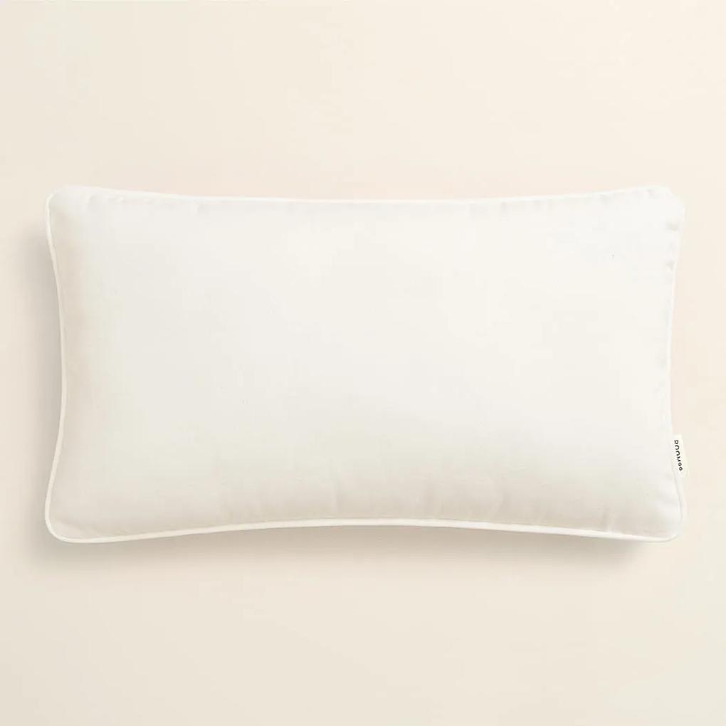 Elegantná obliečka na vankúš v bielej farbe 30 x 50 cm