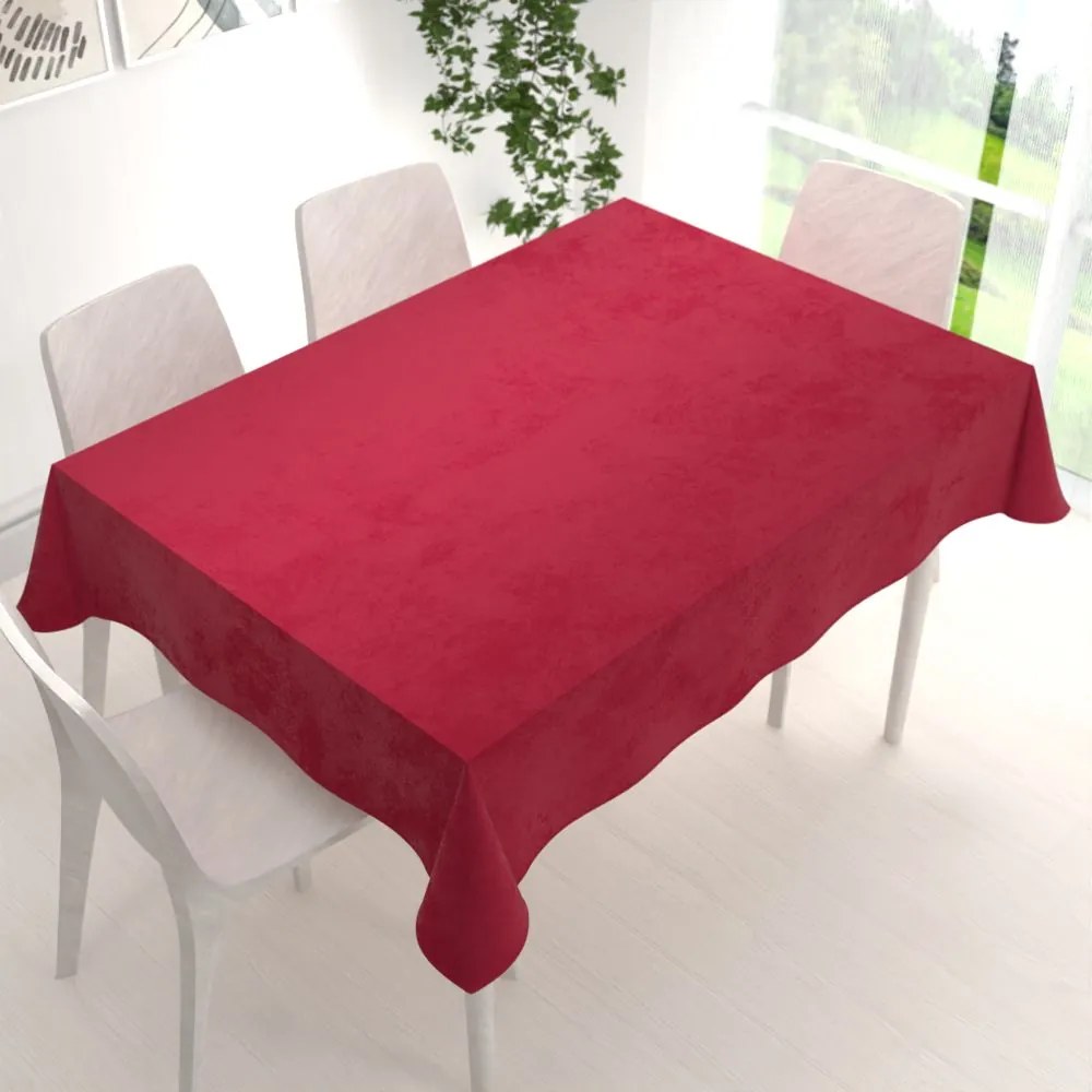 Biante Zamatový obdĺžnikový obrus Velvet Premium SVP-007 Malinovo červený 120x200 cm