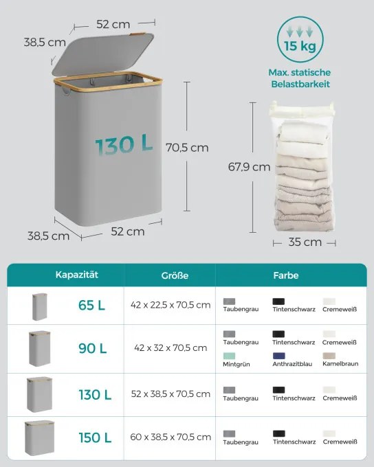 Kôš na bielizeň 130L LCB513G01