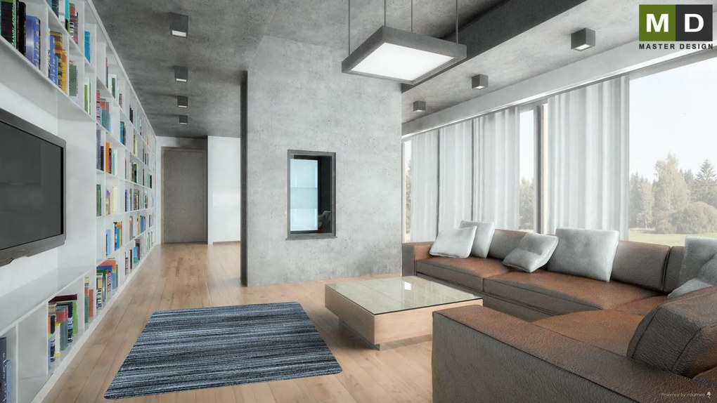 Berfin Dywany, Kusový koberec Lagos 1265 Grey (Silver), 140x190, šedá, obývacia izba