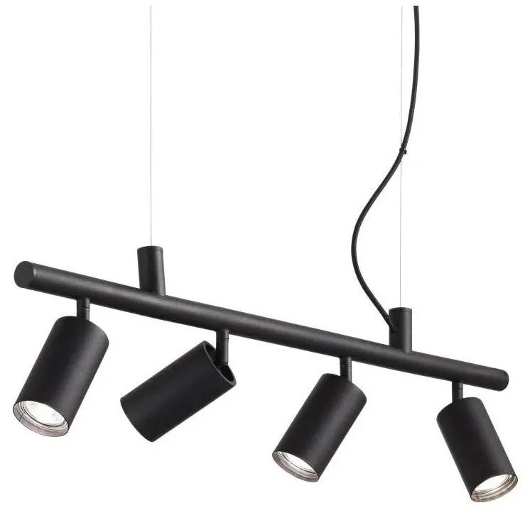 Ideal Lux - LED Luster na lanku DYNAMITE 4xGU10/7W/230V CRI 90 čierna