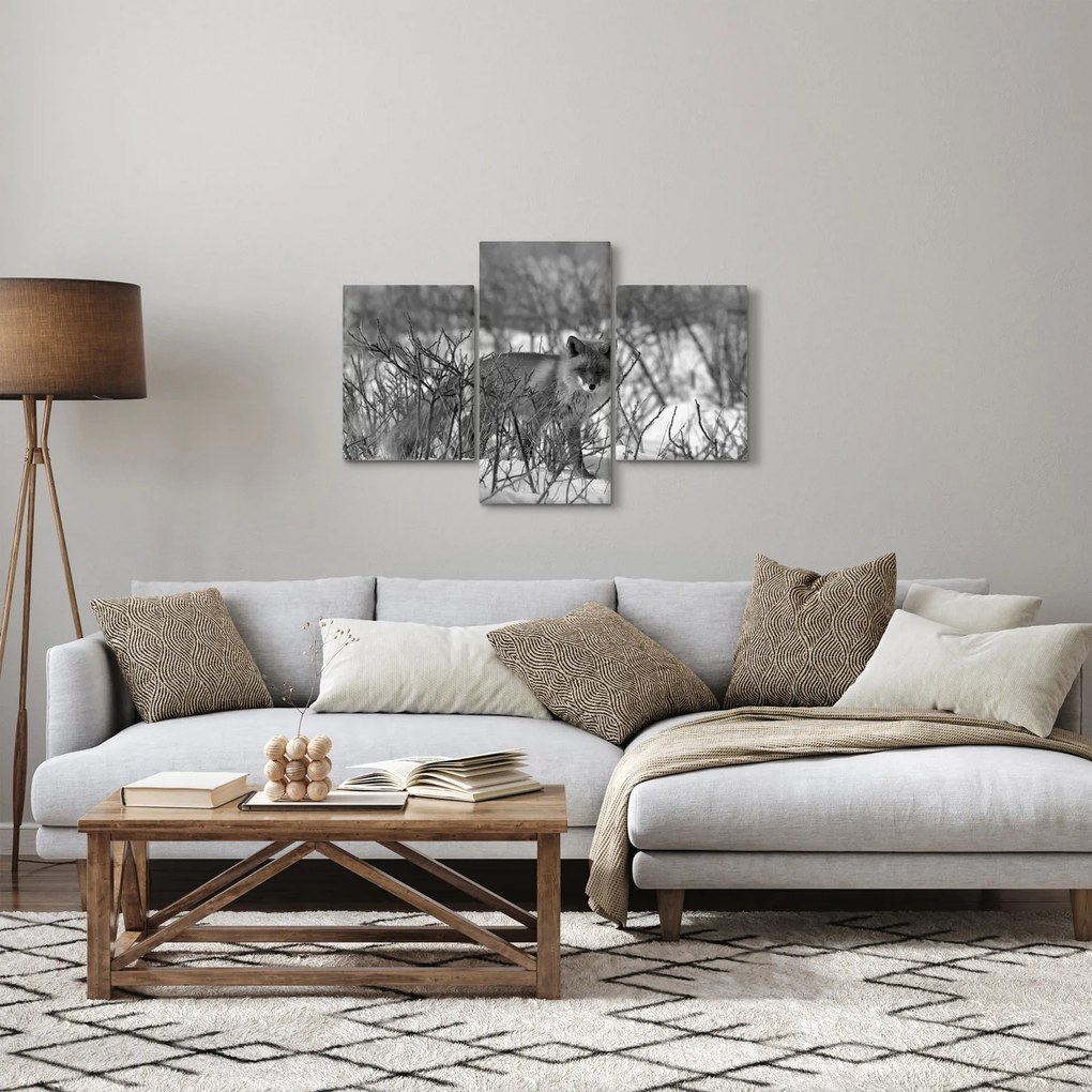 Obraz - Líška v zime (90x60 cm)
