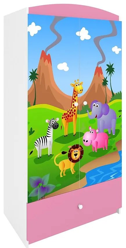 Skriňa Babydreams Ružová – Safari