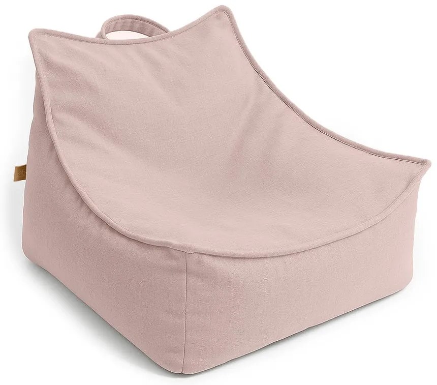 Štvorcový sedací vak Outzy, rosy-dune-pink