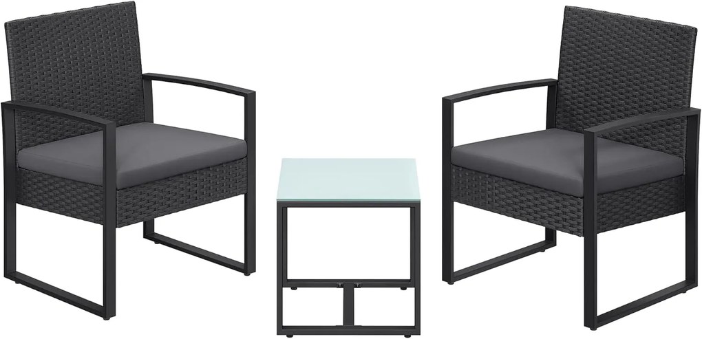 Záhradná zostava Cardon čierna/šedá