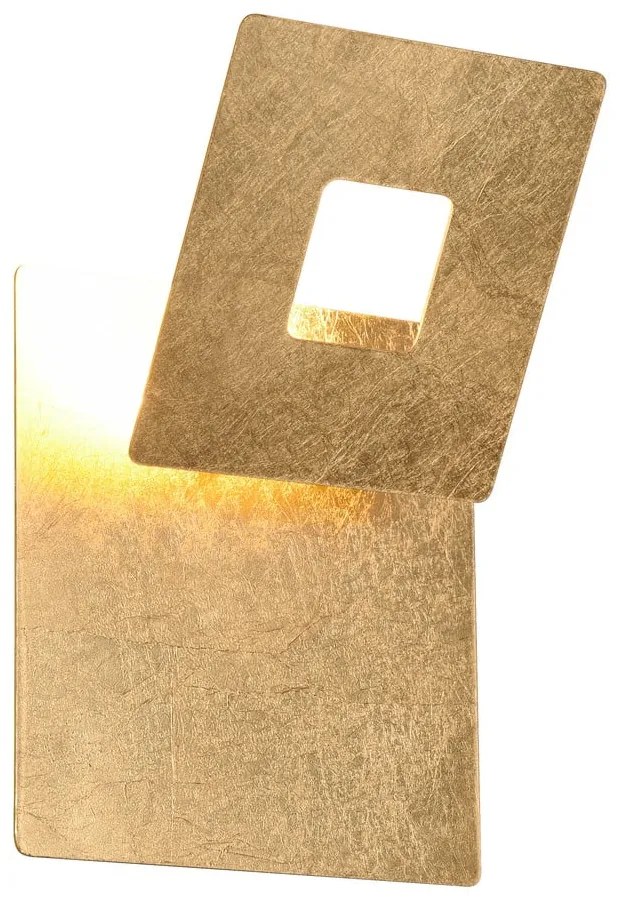 LED nástenné svietidlo v zlatej farbe Leano – Trio