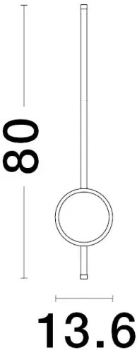 Dizajnové nástenné svietidlo Clock 80