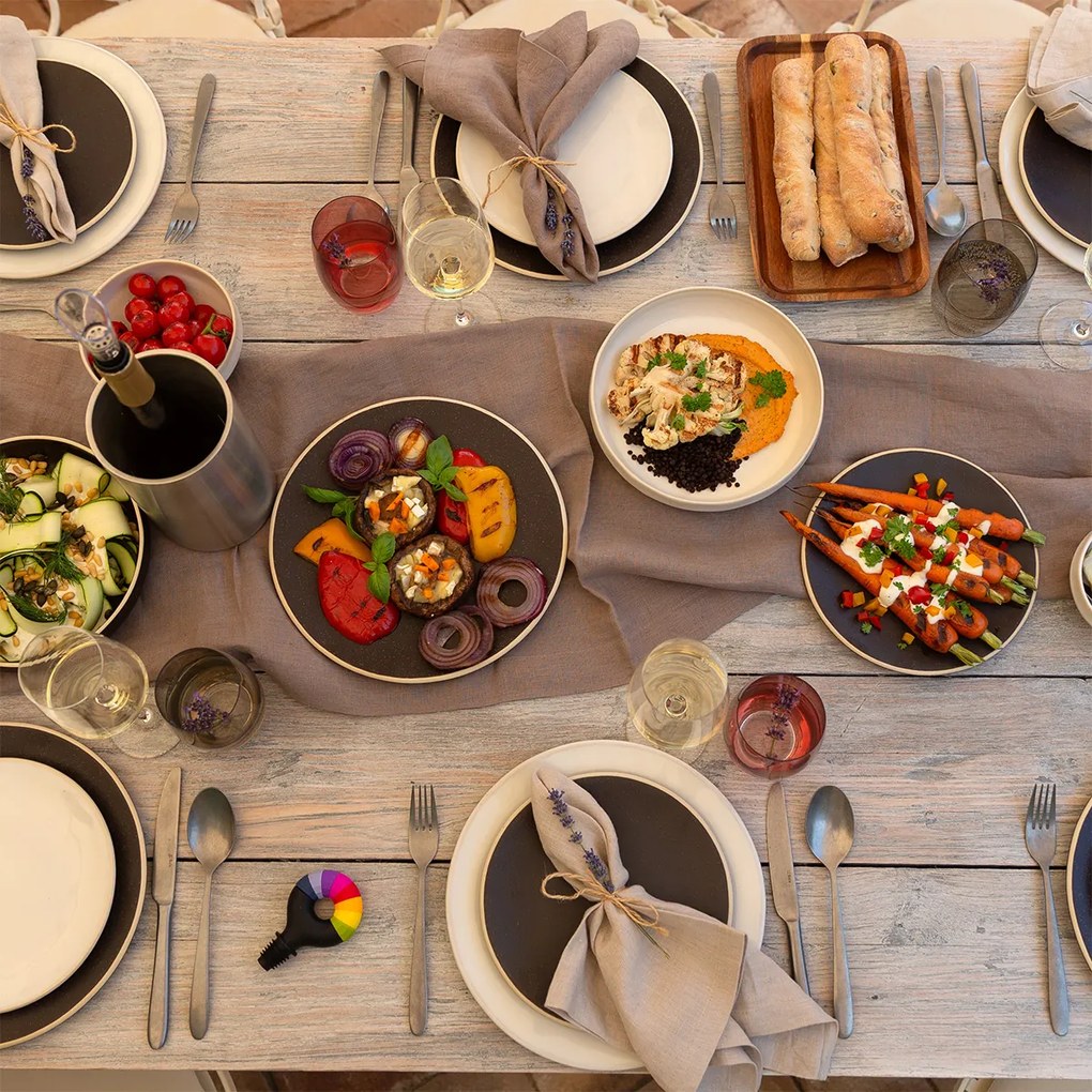 Bronzový ľanový behúň na stôl 50 x 140 cm - Gaya Ambiente - 596437