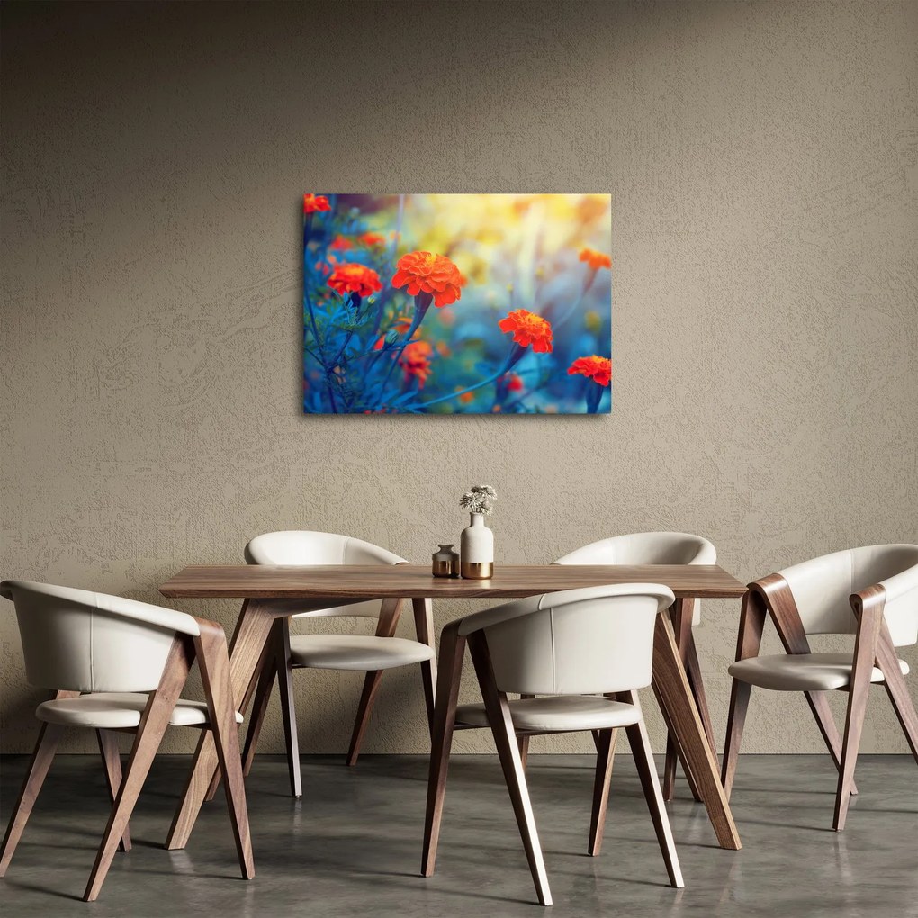 Obraz - Oranžové kvety (70x50 cm)