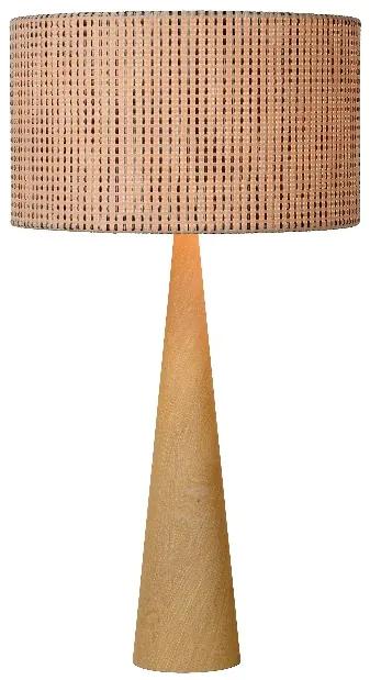 Lucide 30594/81/72 CONOS - Stolná lampa - priemer 35 cm - 1xE27 - svetlé drevo