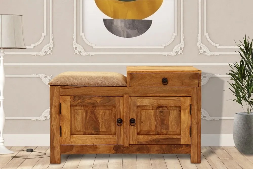 furniture-nabytek.cz - Drevený botník 90x60x40 z masívu palisander
