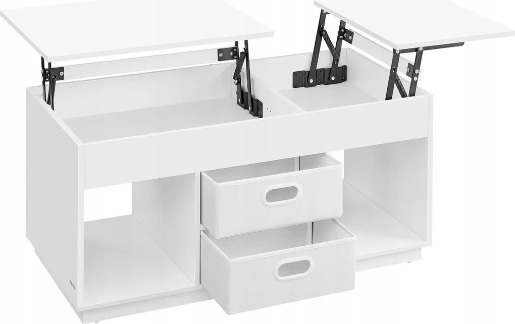 Konferenční stolek Vasagle Uma s výsuvnou deskou 100 cm bílý