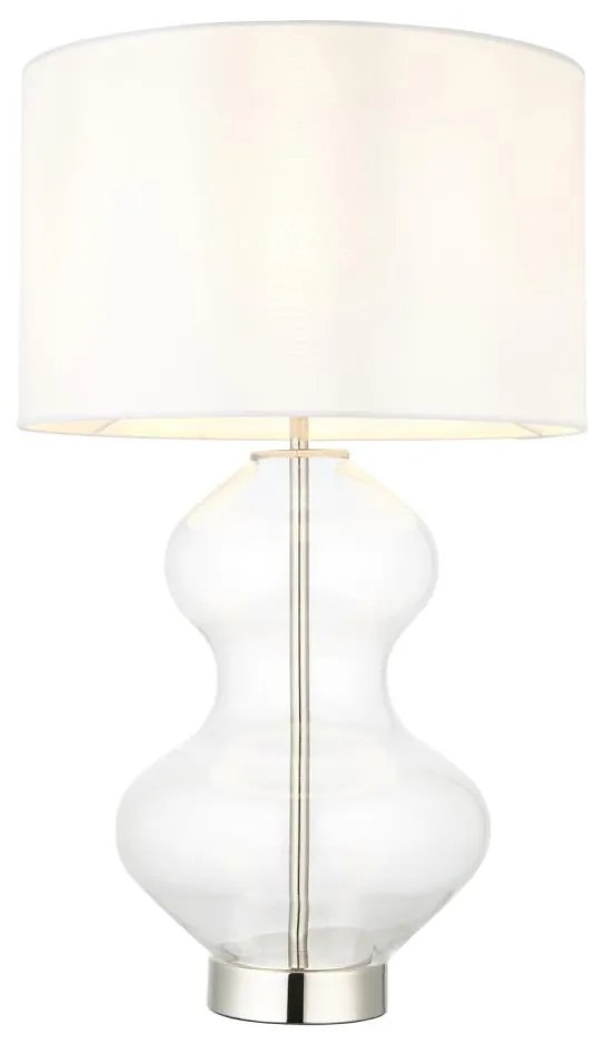 Endon 102676 - Stmievateľná stolová lampa KELDA 1xE27/10W/230V biela/matný chróm